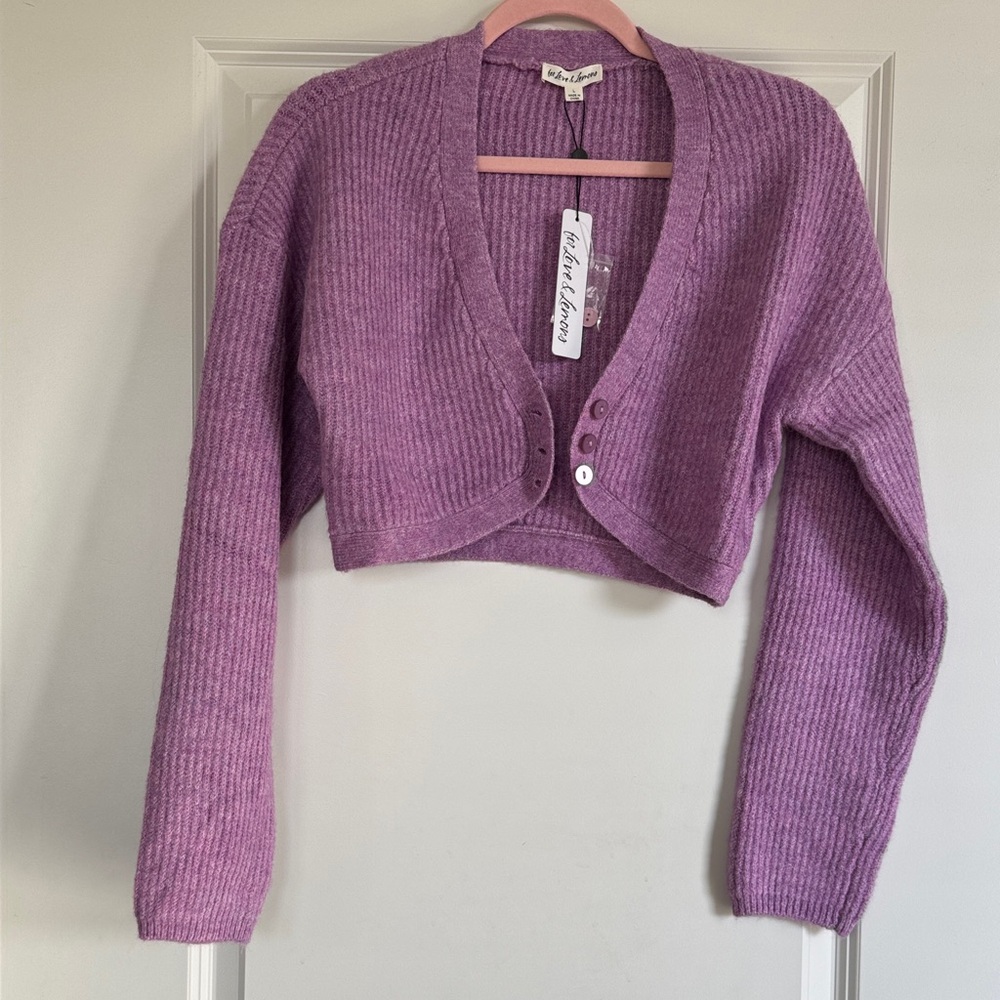For Love And Lemons Lavender Cardigan
